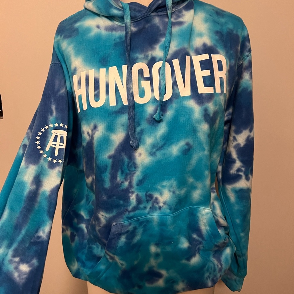 Blue Tie-Dye Hoodie Sweatshirt